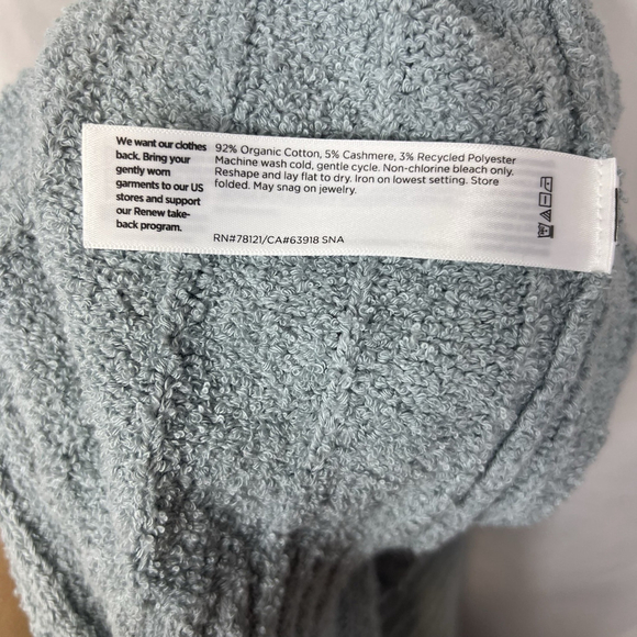 Eileen Fisher Women's Size XL Organic Cotton Fluff Rib Sweater Top Cashmere Blue - Picture 10 of 10